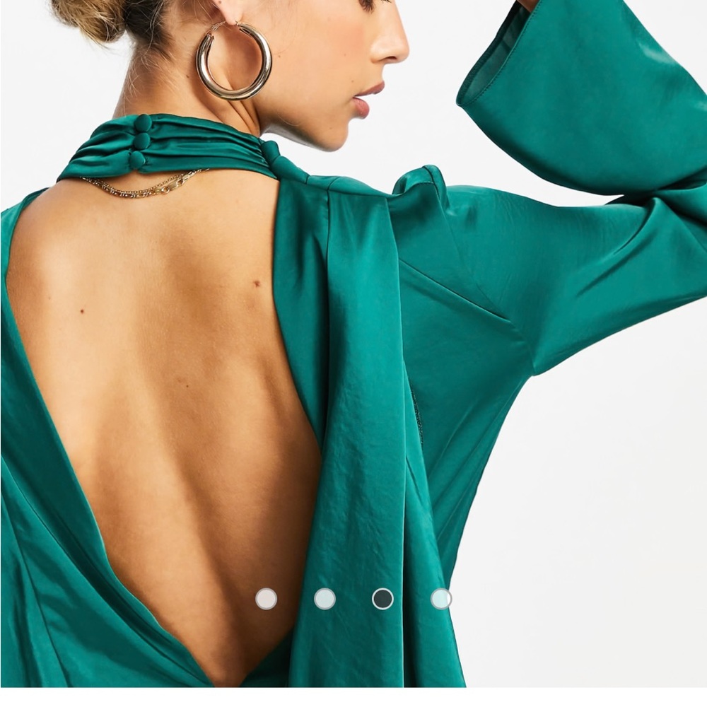 ASOS Satin Drape mini dress - Picture 3 of 7